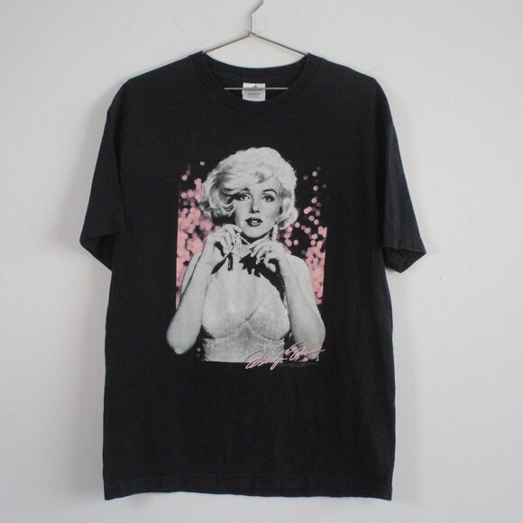 Vintage Alstyle Marilyn Monroe Portrait Tee Shirt Black Large - Picture 1 of 4